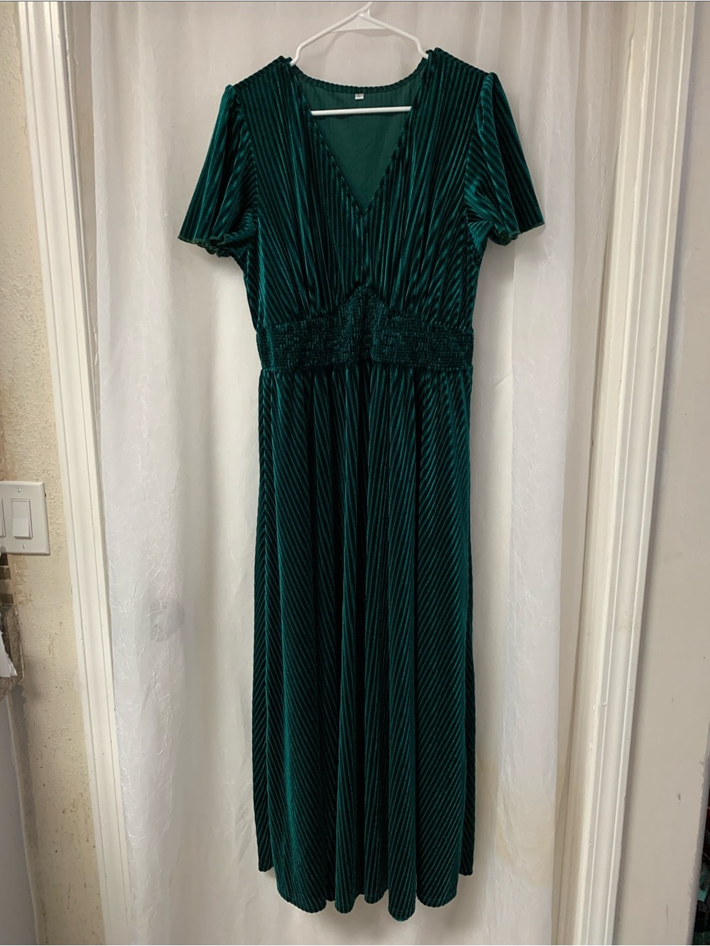 Emerald Green Velvet Dress